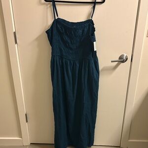 Old Navy Deep Teal Smocked Dress
